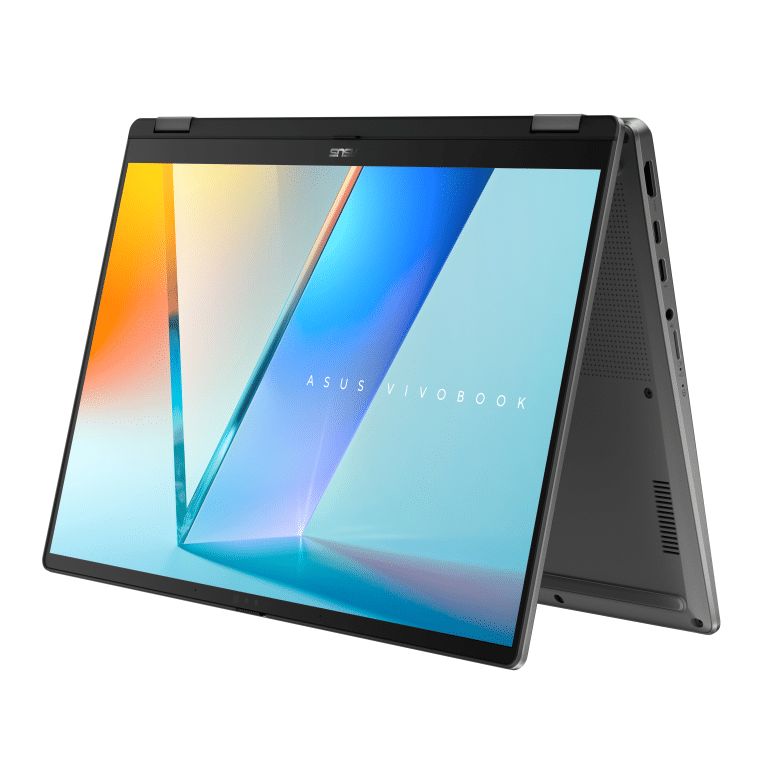 ASUS Vivobook 14 Flip OLED TP3407SA-QL064W Copilot+ PC - Ordenador Portátil 14" WUXGA (Intel Core Ultra 7 258V, 32GB RAM, 1TB SSD, Arc Graphics 140V, Windows 11 Home) Gris - Teclado QWERTY español