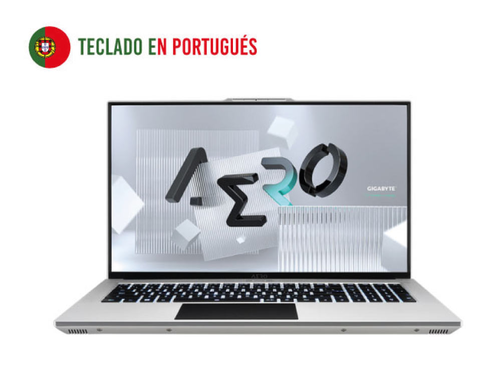 GIGABYTE AERO 17 XE5-73PT738HP Intel® Core™ i7 i7-12700H Portátil 43,9 cm (17.3") 4K Ultra HD 16 GB DDR5-SDRAM 2 TB SSD NVIDIA GeForce RTX 3070 Ti Wi-Fi 6E (802.11ax) Windows 11 Pro Portugués Plata
