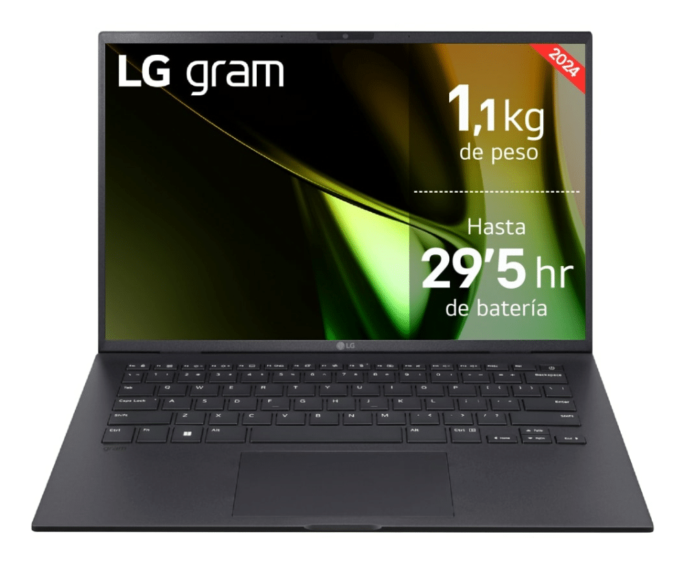 LG Gram 14Z90S Intel Core Ultra 7 155H Portátil 35,6 cm (14") Full HD 32 GB LPDDR5-SDRAM 1 TB SSD Wi-Fi 6E (802.11ax) Windows 11 Home Negro