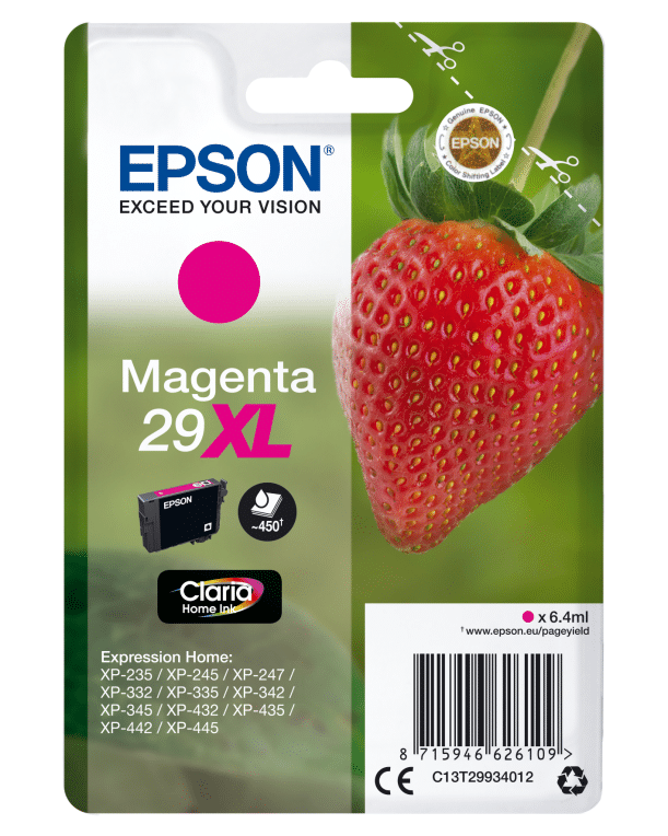 Epson Strawberry C13T29934012 cartucho de tinta 1 pieza(s) Original Alto rendimiento (XL)