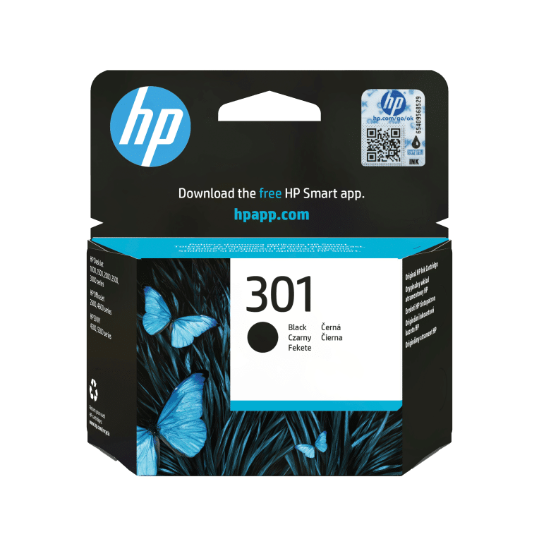 HP Cartucho de tinta original 301 negro