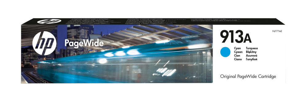 HP Cartucho cian original PageWide 913A