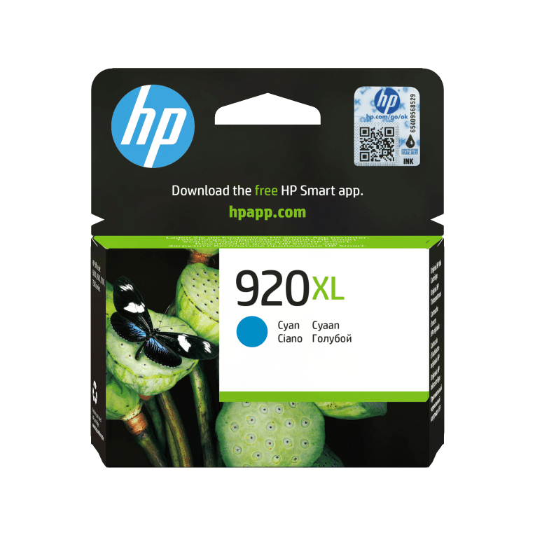 HP Cartucho de tinta original 920XL de alta capacidad cian