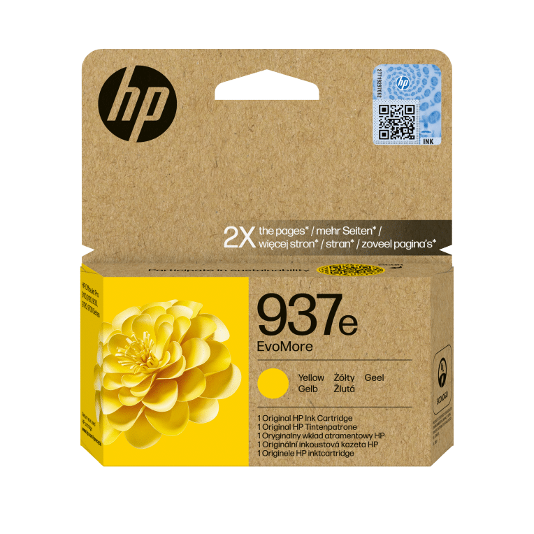 HP Cartucho de Tinta Original EvoMore 937e amarilla