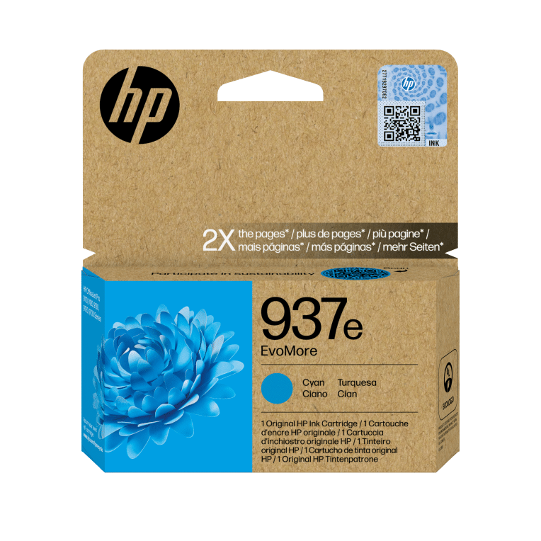 HP Cartucho de Tinta Original EvoMore 937e cian