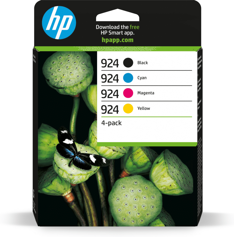 HP Paquete de 4 Cartuchos de Tinta Original 924 CMYK
