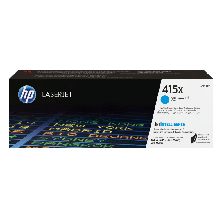 HP Cartucho de tóner Original LaserJet 415X cian de alta capacidad
