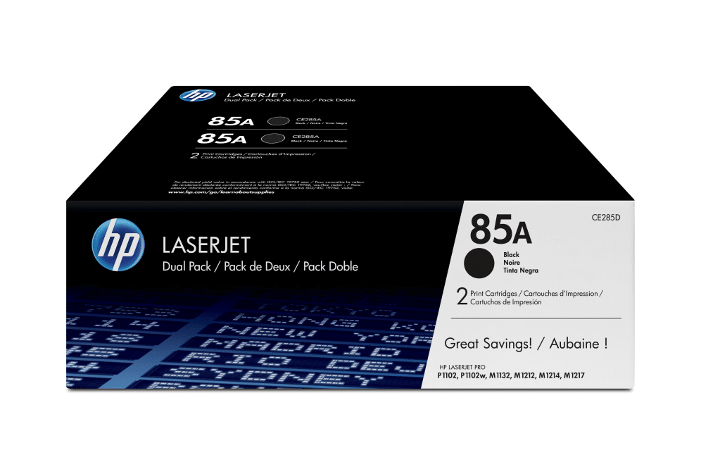 HP Pack de ahorro de 2 cartuchos de tóner original LaserJet 85A negro