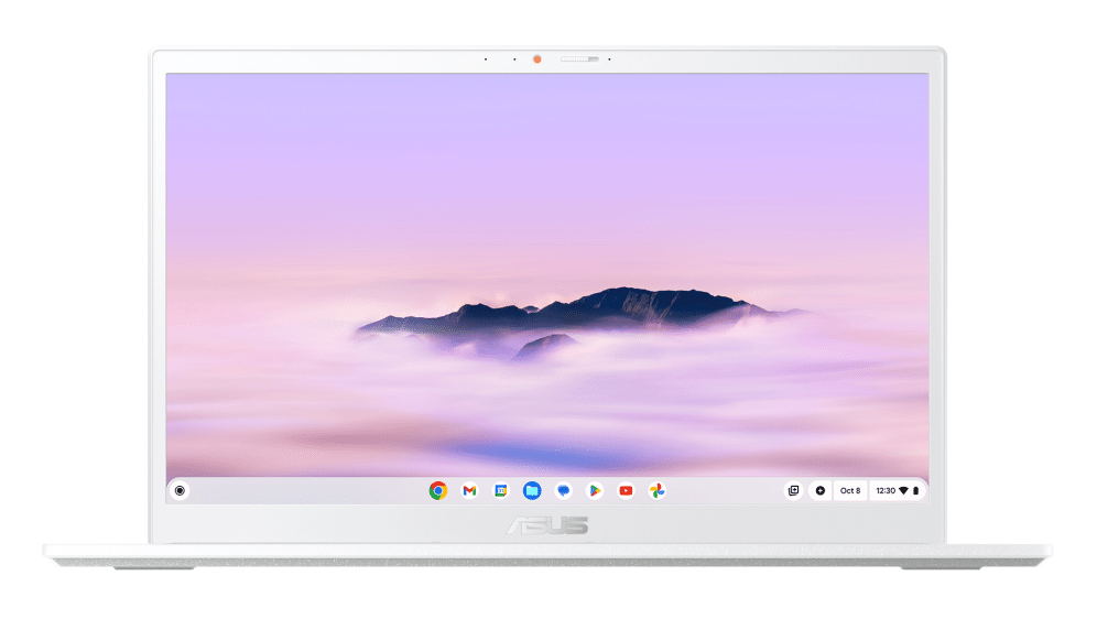 ASUS Chromebook Plus CX34 CX3402CVA-PQ1363 - Ordenador Portátil 14" Full HD (Intel Core 3 100U, 8GB RAM, 256GB UFS, Graphics, ChromeOS) Blanco Perla - Teclado QWERTY español