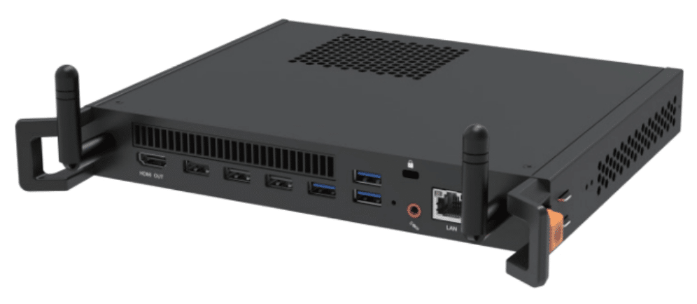 MAXHUB MT71E PCs/estación de trabajo Intel® Core™ i5 i5-12450H 12 GB DDR4-SDRAM 256 GB Windows 11 Pro Chasis montado en bastidor Mini PC Negro