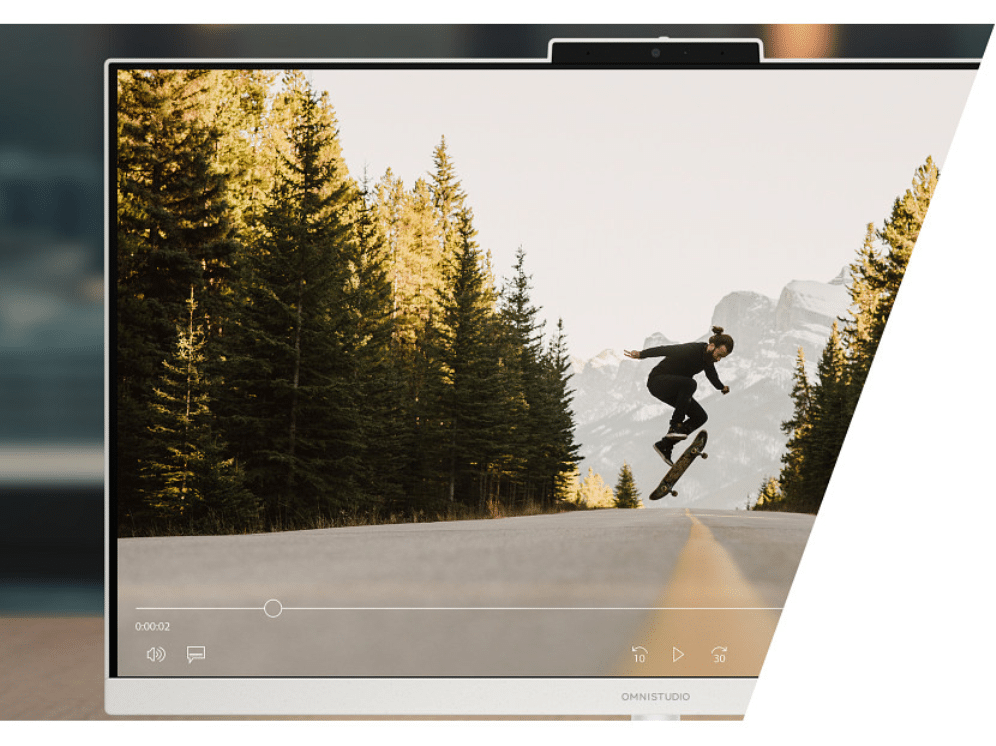 HP OmniStudio All-in-One Desktop 24-cu0044ns PC Intel Core 5 120U 60,5 cm (23.8") 1920 x 1080 Pixeles 16 GB DDR5-SDRAM 512 GB SSD FreeDOS Wi-Fi 7 (802.11be) Blanco