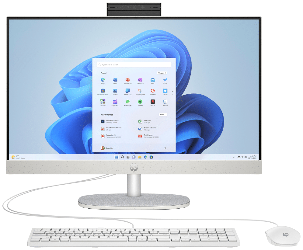 HP 24 -cr0130ns PC Intel® Core™ i5 i5-1335U 60,5 cm (23.8") 1920 x 1080 Pixeles PC todo en uno 16 GB DDR4-SDRAM 512 GB SSD FreeDOS Wi-Fi 6 (802.11ax) Blanco