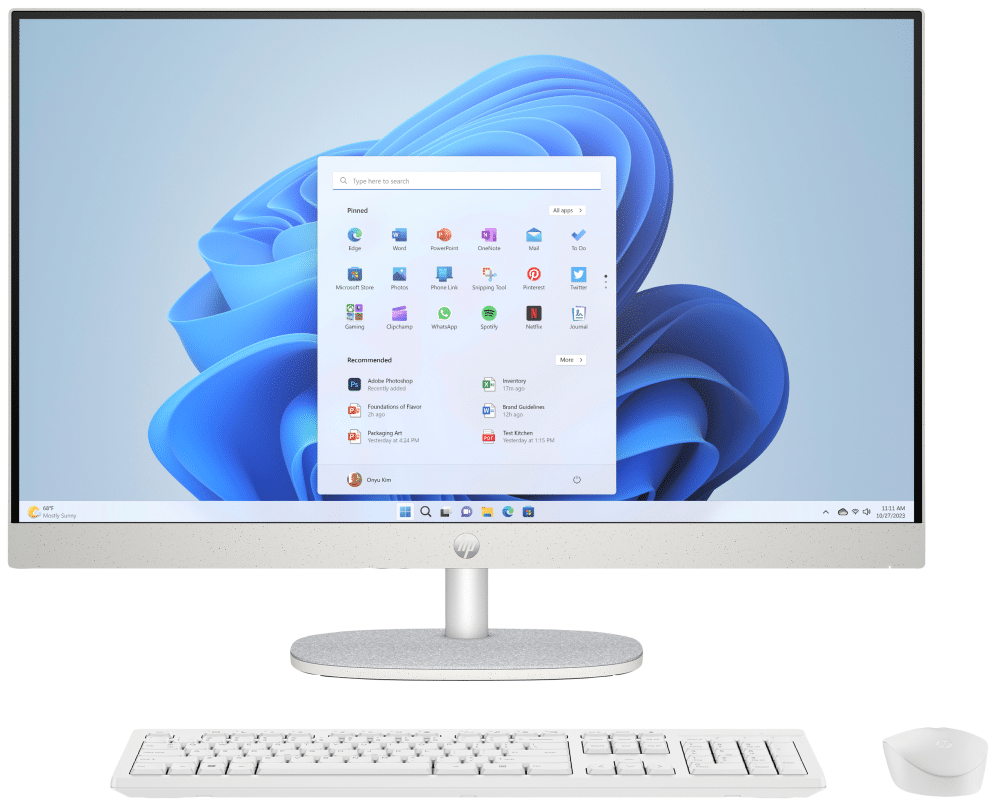 HP All-in-One 27-cr0090ns Intel® Core™ i5 i5-1335U 68,6 cm (27") 1920 x 1080 Pixeles PC todo en uno 16 GB DDR4-SDRAM 512 GB SSD FreeDOS Wi-Fi 6 (802.11ax) Blanco