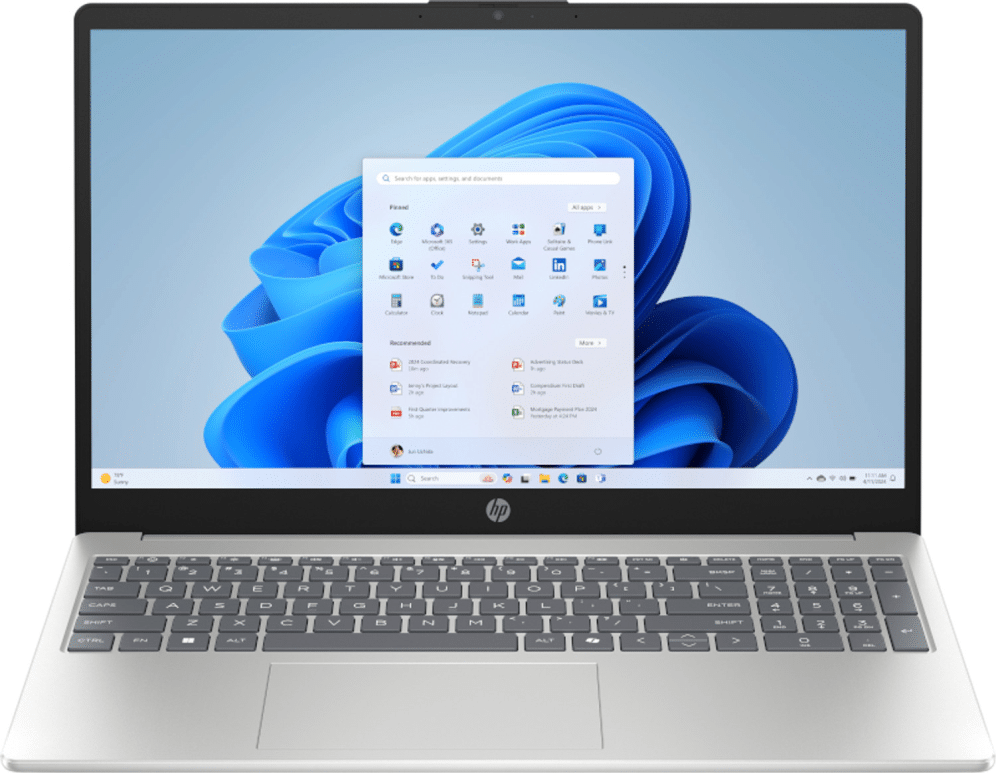 HP Laptop 15-fc1001nsx AMD Ryzen™ 5 7520U Portátil 39,6 cm (15.6") Full HD 16 GB LPDDR5-SDRAM 512 GB SSD Wi-Fi 6 (802.11ax) Windows 11 Home Plata