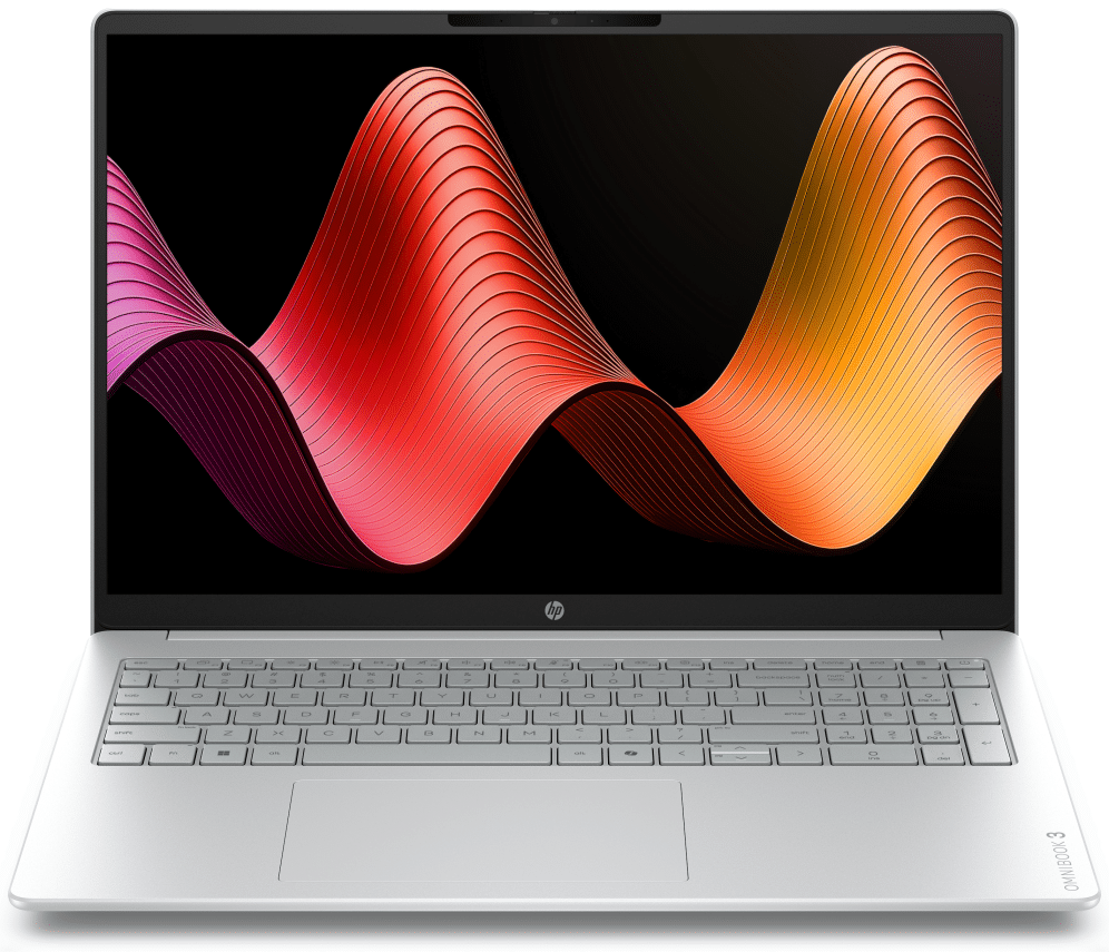 HP OmniBook 3 16-bu0064ns Intel Core 3 100U Portátil 40,6 cm (16") 2K 8 GB DDR5-SDRAM 512 GB SSD Wi-Fi 6 (802.11ax) FreeDOS Gris, Plata