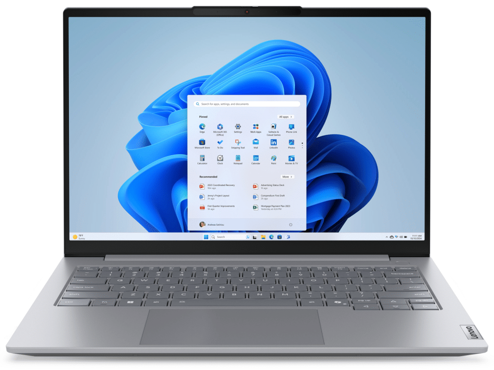 Lenovo ThinkBook 14 G8 IAL Intel Core Ultra 9 185H Portátil 35,6 cm (14") WUXGA 32 GB DDR5-SDRAM 512 GB SSD Wi-Fi 6E (802.11ax) Windows 11 Pro Gris Español