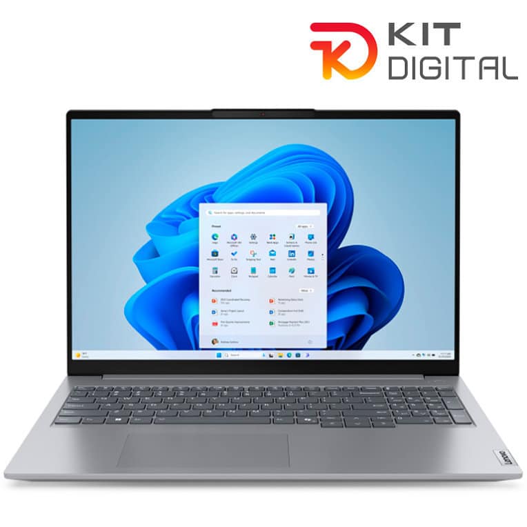 Lenovo ThinkBook 16 G7 ARP AMD Ryzen™ 5 7535HS Portátil 40,6 cm (16") WUXGA 16 GB DDR5-SDRAM 512 GB SSD Wi-Fi 6 (802.11ax) Windows 11 Pro Español Gris