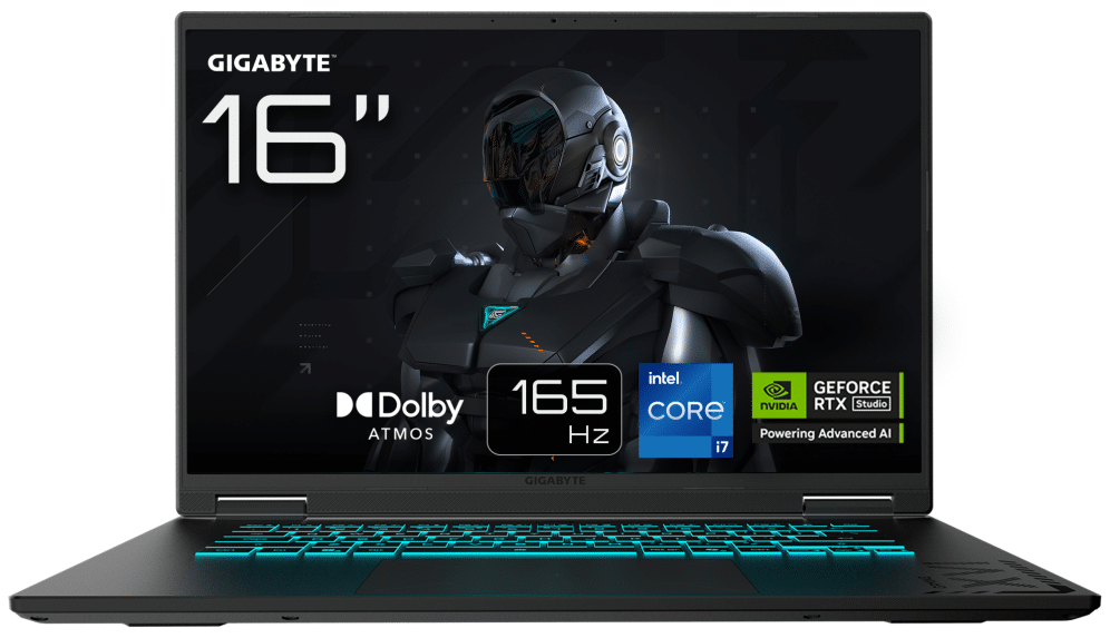 GIGABYTE Gaming A16 CVH Portátil - 16" 165Hz WUXGA, Intel Core i7-13620H, NVIDIA RTX 5060, 32GB DDR5 5200MHz, 1 x SSD Gen4 de 1TB, DOS, Garantía de 2 años, Dolby Atmos, A16 CVHI3ES864SD