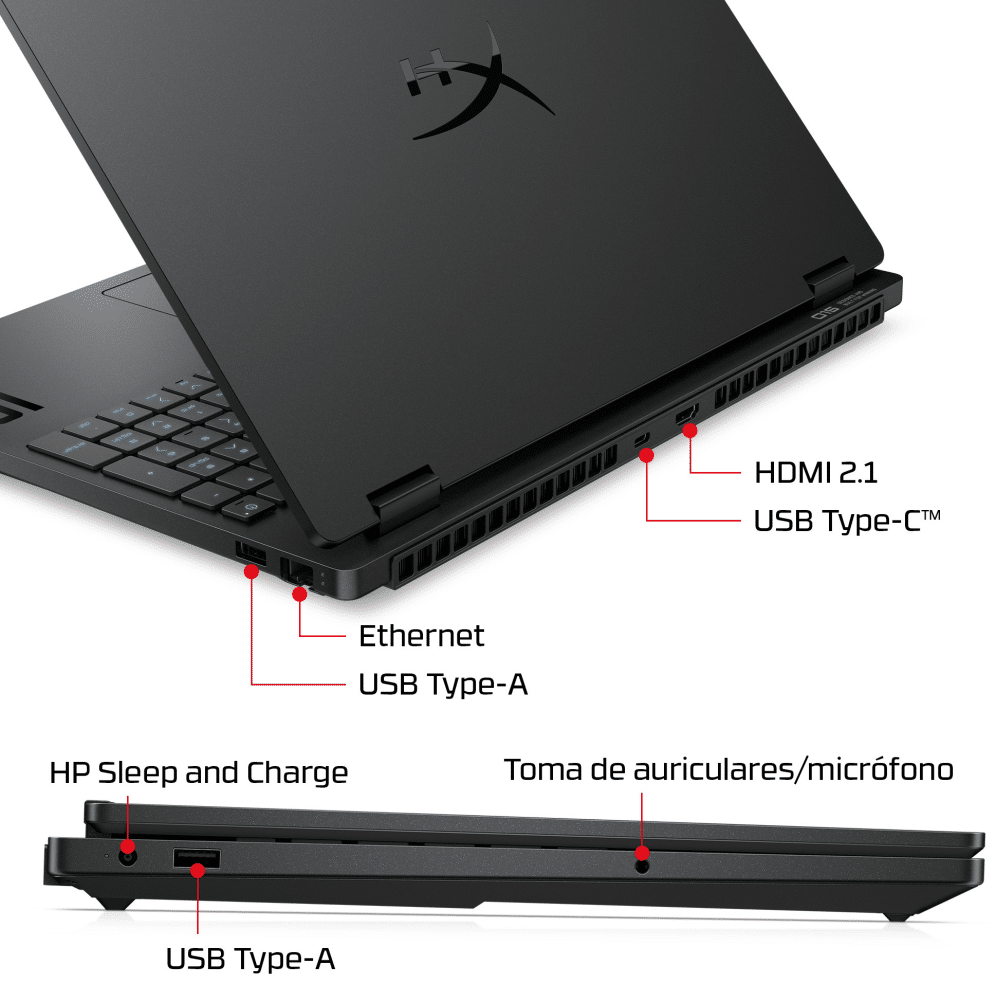 HP 15-GA0014NS ULTRA 7 355 512GB 16GB 15.3IN FREEDOS 210H 38,9 cm (15.3") 2K DDR5-SDRAM Wi-Fi 6 (802.11ax)