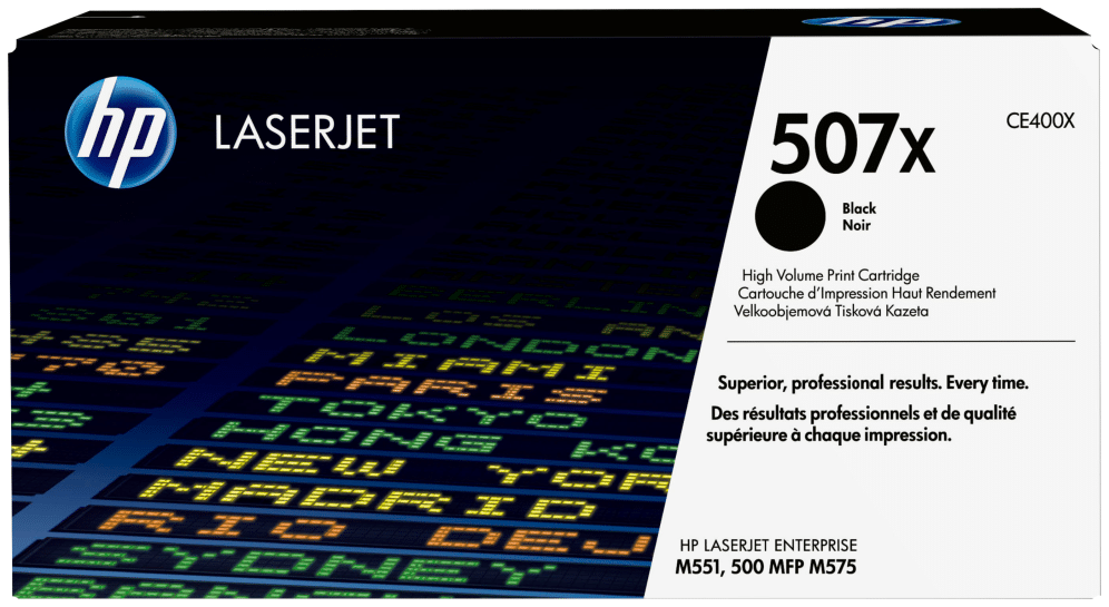 HP Cartucho de tóner original LaserJet 507X de alta capacidad negro